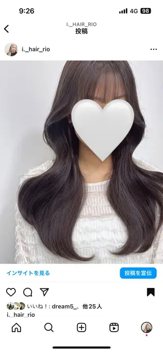 ロング i.＋sapporo所属・🩶韓国ヘア🩶 くびれ❤︎顔まわりのヘアスタイル
