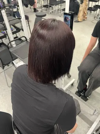 ロング カラー パーマ 💗愛され暖色💗 ピンク/レッド💗のヘアスタイル