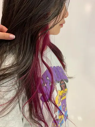 ロング カラー ハッシュカット/ハイ トーン/MANAMIのヘアスタイル