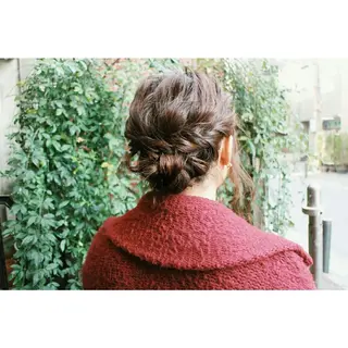 ヘアアレンジ Click所属・クニモトハルナ ボブ/柔らかカラーのヘアスタイル