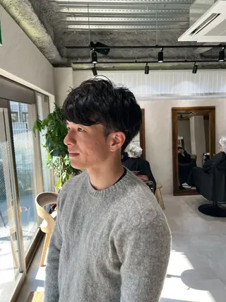 メンズ 艶ボブ🤎ボブパーマ 透明感カラー\メンズのヘアスタイル