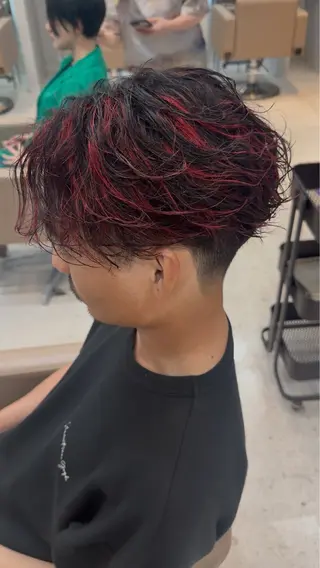 ショート カラー パーマ ヘアアレンジ メンズ キッズ 【メンズパーマ特化】 壱岐祥一朗のヘアスタイル