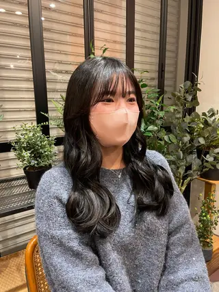 ロング カラー 上島 未緒のヘアスタイル