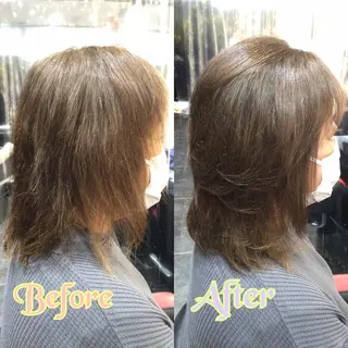 ミディアム カラー Annon プライベートサロンのヘアスタイル