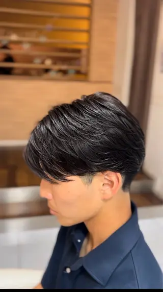 ミディアム パーマ メンズ 🔮メンズ縮毛矯正 毛流れパーマ💎竹永のヘアスタイル