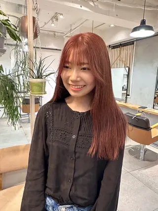 ミディアム カラー REINA☁️透明感 カラー/ぷつっと♡のヘアスタイル