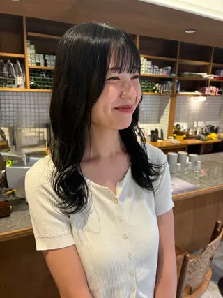 セミロング カラー 名駅/カラーモデル/ masaki⠀のヘアスタイル