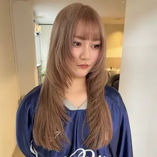 ロング 松川ヒナ｜韓国レイヤ /耳つぼジュエリーのヘアスタイル