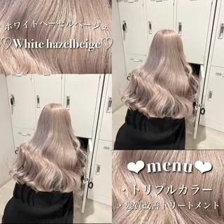 ロング カラー ダメージレスハイ トーン💖kanonのヘアスタイル