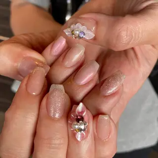 ネイル amuse 手書きニュアンスのネイルデザイン