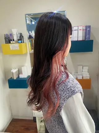 ロング カラー 髪質改善/ストレート /透明感/西川奈穂のヘアスタイル