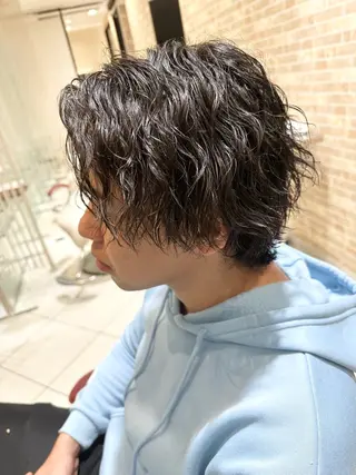 ショート パーマ メンズ 💈メンズ特化 美容師サキ💈のヘアスタイル