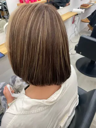 ミディアム 髪質改善/ハイライト /🌈瀧澤夕花のヘアスタイル