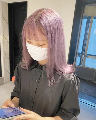 ミディアム デザイン🥇複雑履歴 ハイトーン特化のヘアスタイル