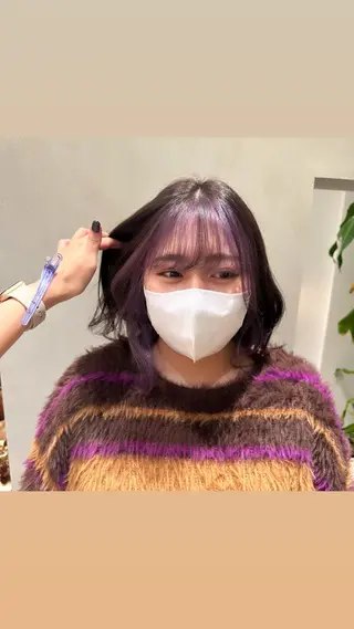 ミディアム カラー octo所属・梅澤 杏菜のヘアスタイル