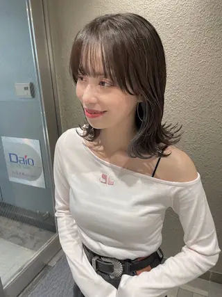 ミディアム カラー 髪質改善will hairdesignのヘアスタイル