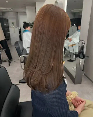 ロング 艶ボブ🤎ボブパーマ 透明感カラー\メンズのヘアスタイル