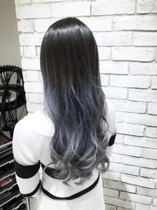 ロング カラー パーマ ヘアアレンジ メンズ キッズ ネイル マツエク・マツパ バレイヤージュ/ 髪質改善/渡邉悟🌱のヘアスタイル