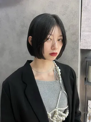 カラー 顔まわり/ボブウルフ 🤍愛唯(めい)のヘアスタイル