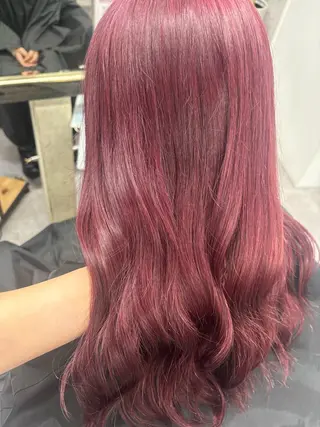 セミロング カラー ハイトーン/ダブル カラー/akihoのヘアスタイル