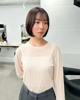 ショート 縮毛矯正/ハイトーン /パーマ/前原汐🎐のヘアスタイル