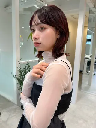 ミディアム Lond fleur 大宮  ロンドフルール所属・石畑結華 Lond店長のヘアスタイル