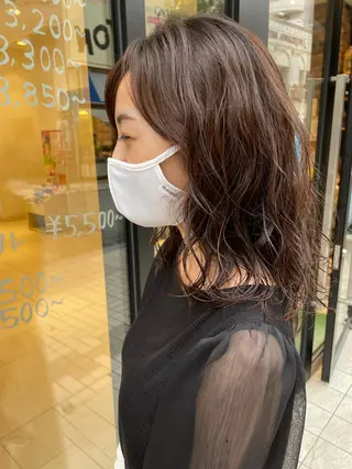 セミロング パーマ 🩵ANELA東口 齋藤琴音💚のマツエク・マツパデザイン