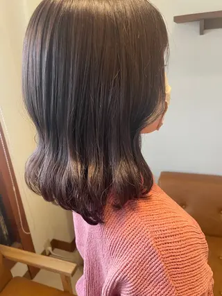 ミディアム カラー 片山千晴✨ツヤ髪 ✨顔まわりカット✨のヘアスタイル