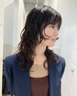 セミロング パーマ ✂︎ウルフカット /レイヤーカット✂︎のヘアスタイル