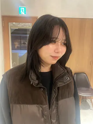 ミディアム カラー mei｜顔まわり ×透明感カラーのヘアスタイル