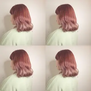 カラー ヘアアレンジ セミロング 竹内啓太 ボブのヘアスタイル