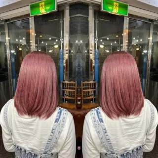 セミロング カラー レイヤー/ボブ/ ミニボブ/AOIのヘアスタイル