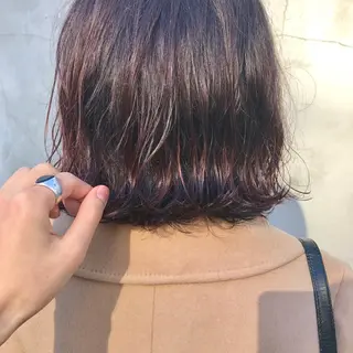 ミディアム カラー ヤスドミ ケイスケのヘアスタイル