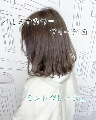 ミディアム 💎馴染むエクステ ×カラーTOMO💎のヘアスタイル