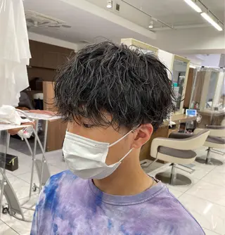 ショート パーマ メンズ 【メンズ特化】 池田大成✂︎のヘアスタイル