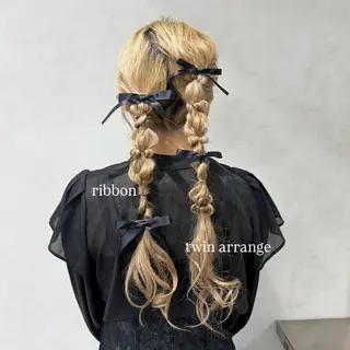 ヘアアレンジ monaヘアアレンジ 🎀/お呼ばれのヘアスタイル