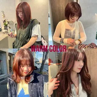 セミロング カラー yuumi/大濠🪷 レイヤー/ハイトーンのヘアスタイル