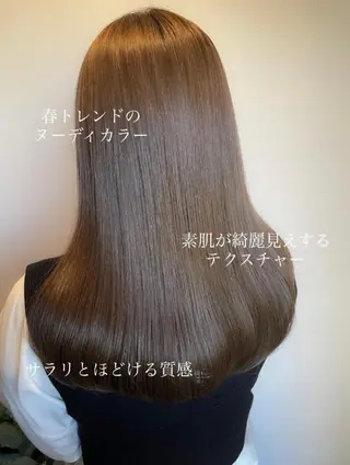 セミロング カラー ヘアアレンジ topstylist 芳賀みなみのヘアスタイル