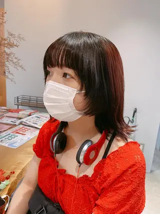 ミディアム カラー ROCCOeast Rukaのヘアスタイル