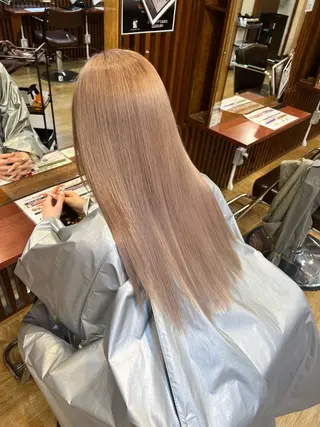 セミロング ルーツ/ デザイン/ ハイトーン/おこのぎのヘアスタイル