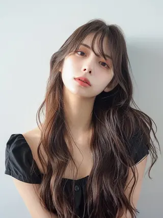 ロング カラー パーマ ヘアアレンジ GO TODAY SHAiRE SALON所属・韓国レイヤー🪞/ 透明感🫧/コウヘイのヘアスタイル