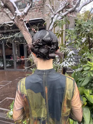 ロング ヘアアレンジ 🎗️【ヘアセット 美眉】吉川玲🎗️のヘアスタイル