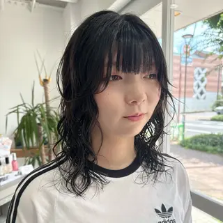 セミロング パーマ レイヤーカット/ 春日井/鵜飼元喜のヘアスタイル