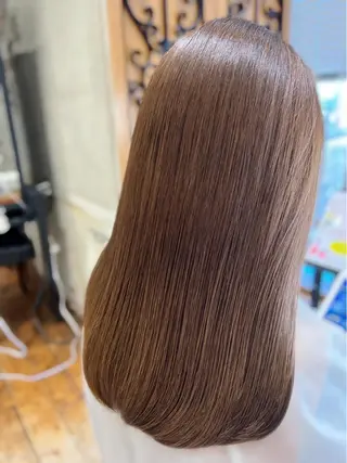 セミロング カラー パーマ 美髪ヘッドスパ🫧 西山紗奈江💆‍♀️のヘアスタイル