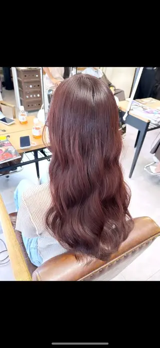セミロング カラー JYUNESU表参道所属・韓国ヘア🇰🇷🎀 透明感カラーのヘアスタイル