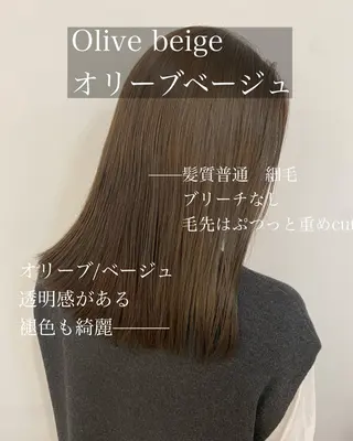セミロング オートル所属・渋谷透明感カラー🩵 愛優美のヘアスタイル