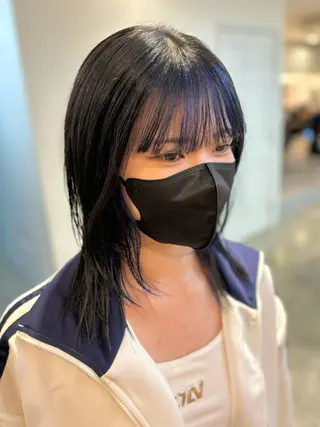 ミディアム ☁️RIKA☁️ @ri2_____bのヘアスタイル