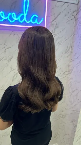 ロング 韓国パーマ 美容師 和田爽良のヘアスタイル