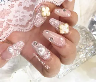 ネイル 23時まで❤︎韓国、 ワンホンネイルのネイルデザイン