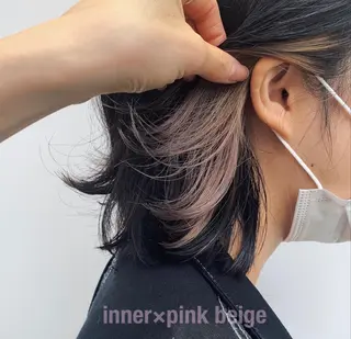 ミディアム カラー RINA🧤 デザインとボブのヘアスタイル